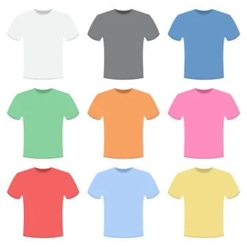 T-shirt collection vector design illustration isolated on white background Stock Illustration