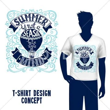 T-shirt Design Lettering Stock Illustration