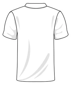 T-shirt design template back view. Male apparel イラスト素材