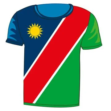 T-shirt flag Namibia Stock Illustration