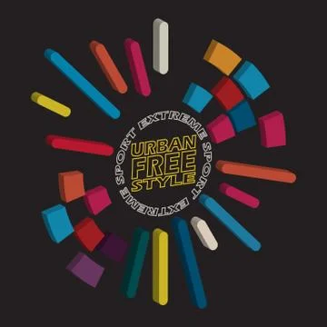 T-shirt graphics Stock Illustration