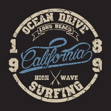 T-shirt graphics Stock Illustration