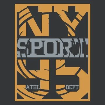 T-shirt graphics Stock Illustration