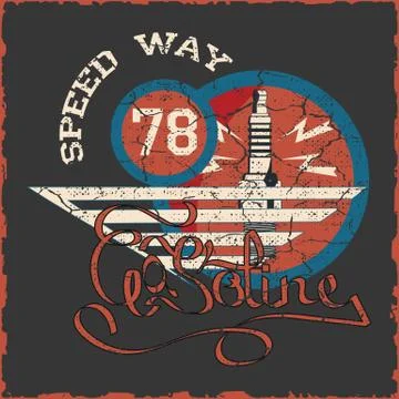 T-shirt graphics Stock Illustration