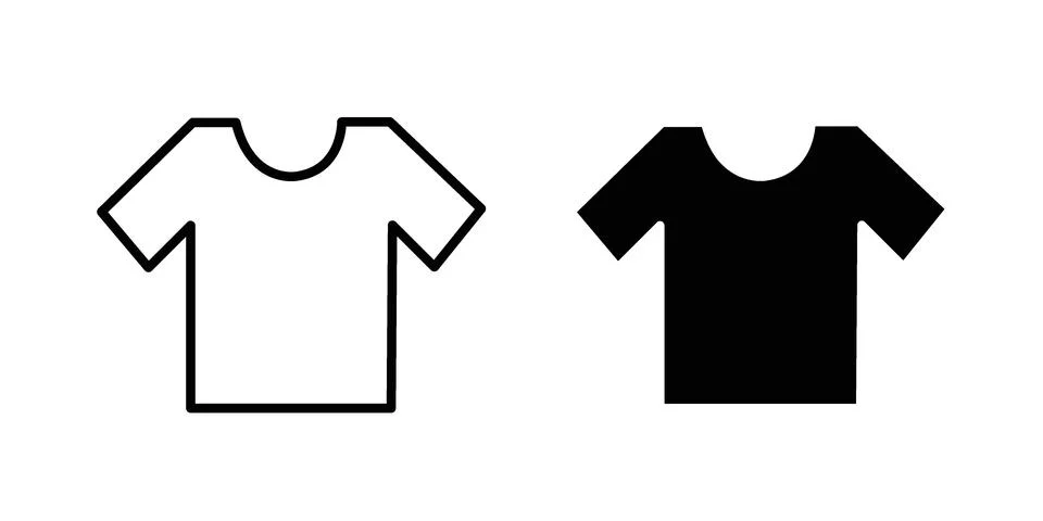 T shirt icon bundle for website design projects Stock Illustration