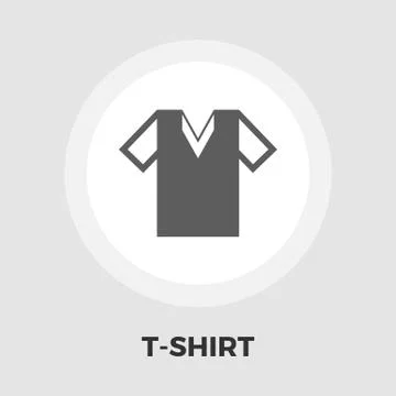 T-shirt icon flat Stock Illustration