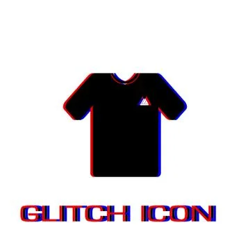 T-shirt icon flat. Stock Illustration