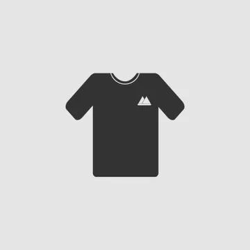 T-shirt icon flat. Stock Illustration