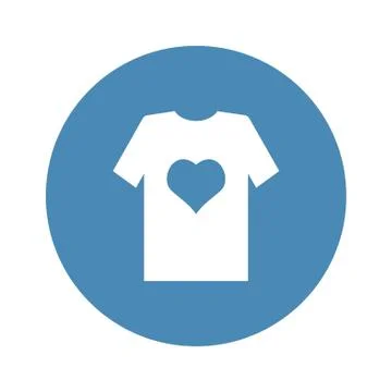 T-Shirt Icon Vector flat design style Stock Illustration