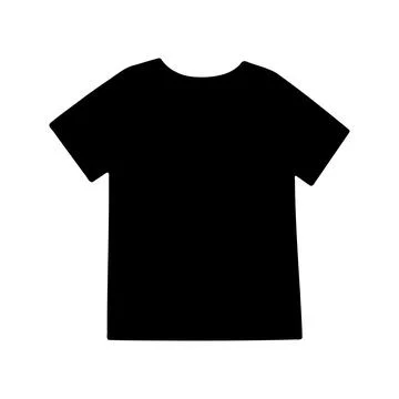 T-shirt icon vector logo design template. Black T-shirt on a white background Stock Illustration