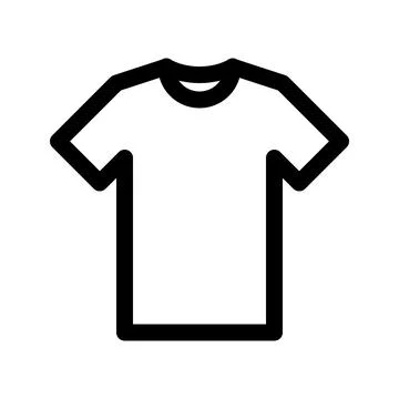 T-shirt line icon. Vector graphics Stock Illustration