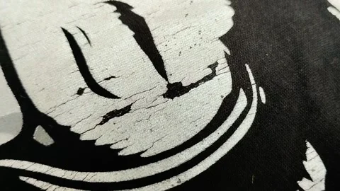 T-shirt screen printing is damaged Stock Footage 313252995
