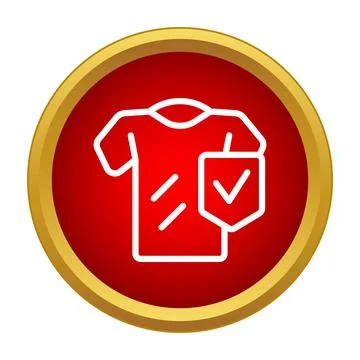 T shirt with shield check mark concept Stock Illustration