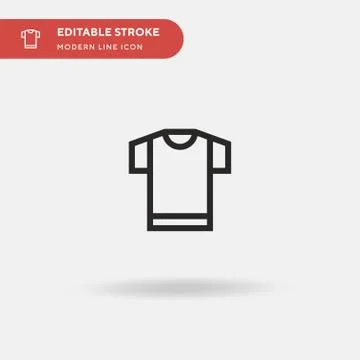 T Shirt Simple vector icon. Illustration symbol design template for web mobil Stock Illustration