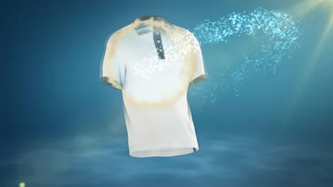 T-Shirt stain remove Stock Footage 232765341