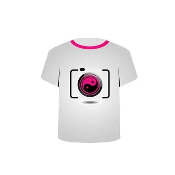 T Shirt Template- digital camera Stock Illustration