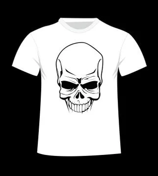 T-shirt template. Front Stock Illustration
