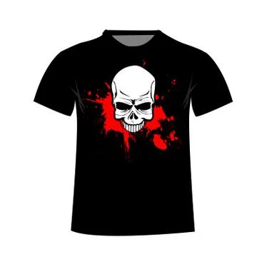 T-shirt template. Front Stock Illustration