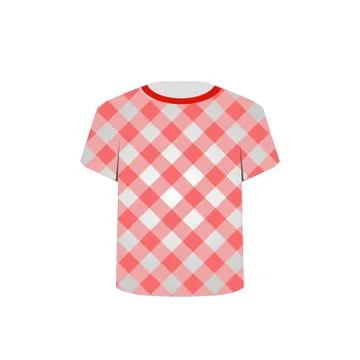T Shirt Template- Gingham pattern Illustrazione stock