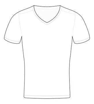 T Shirt Template Outline Schematic Sample Stock Illustration