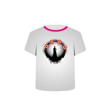 T Shirt Template- supermodel Stock Illustration