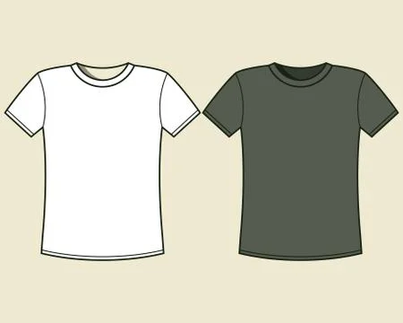 T-shirts template Illustrazione stock