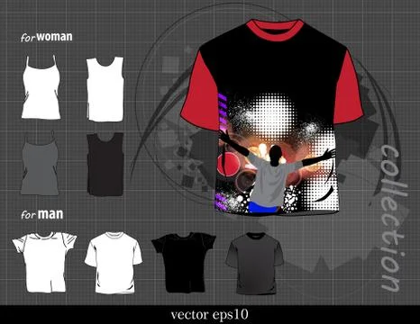 T-shirts. Vector design Stock Illustration