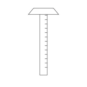 T Square Black and White Vector Icon Stock Illustration