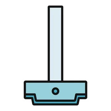 T square drafting tool icon representing architecture and precision Stock Illustration