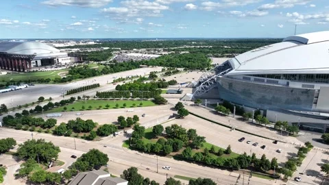 AT&amp;T Stadium north side on a clear day Stock Footage 276662093