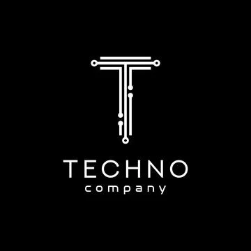 T Tech Logo Stock Illustration