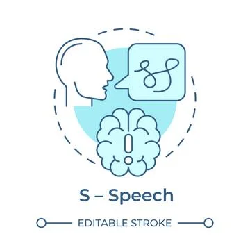 T time monochrome blue concept icon Stock Illustration