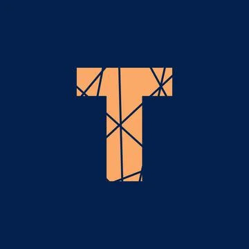 T typography text vector logo, or symbol design. T text texture illustration Illustrazione stock