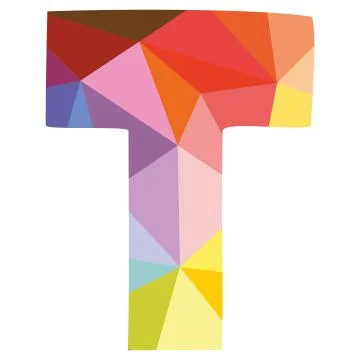 T vector letter isolated on white background illustration Stock Illustration