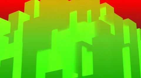 T179 loop looping green tower basic element abstract CG CGI Stock Footage 683754