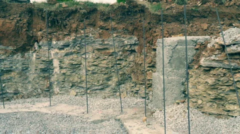 T181 construction foundation basic site 스톡 동영상 703450