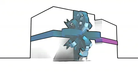 T181 presents packages gifts loop looping cg cgi 3d Stock Footage 703325