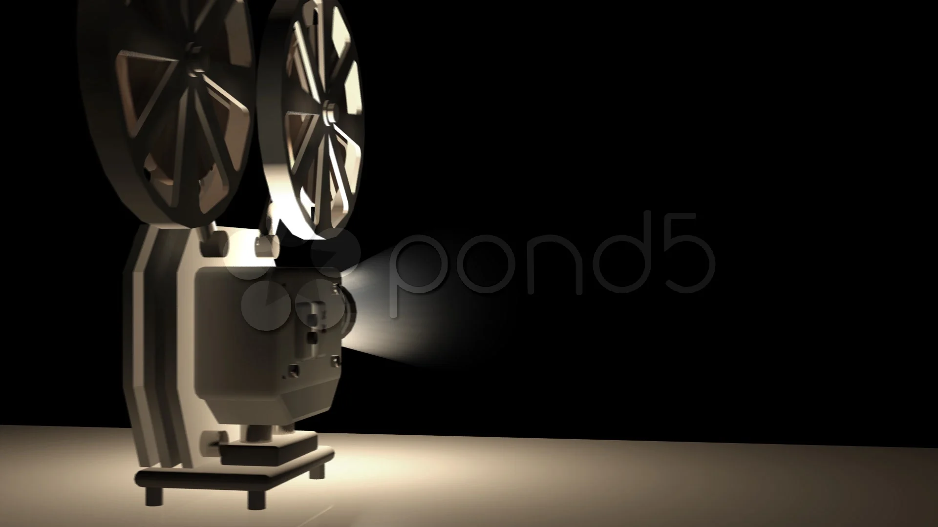 Old 8mm film projector playing in the night. Close-up of a reel with a film.  by Moon Soul. Photo stock - StudioNow