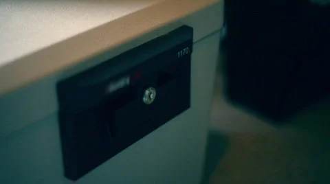 T190 firesafe safe fireproof locked secure DOF Video stock 730532