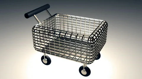 T192 shopping cart simple basic shop shop store one Video stock 736670