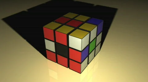 T207 rubix cube 1980s puzzle 1980 Stock Footage