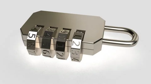 T304 lock security locking code password passcode Video stock 998374