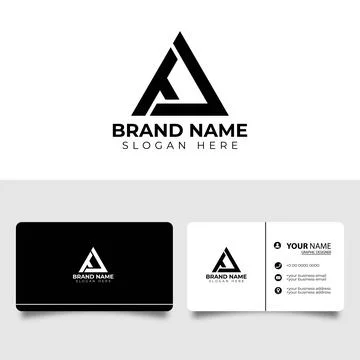 TA initial letter icon logo with business card vector design template Stock Illustration