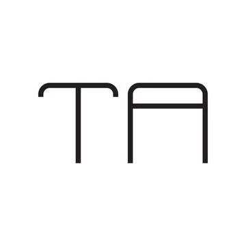 Ta initial letter vector logo icon Illustrazione stock
