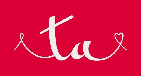 TA initial wedding monogram calligraphy vector illustration. Hand drawn let.. Stock Illustration