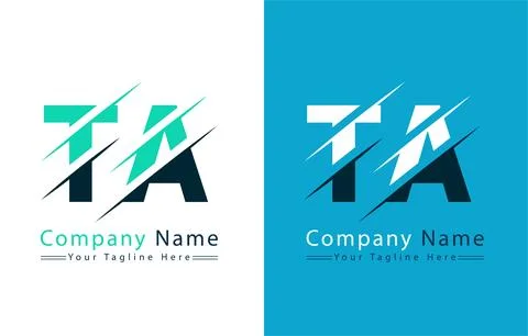 TA Letter Logo Vector Design Template Elements Stock Illustration