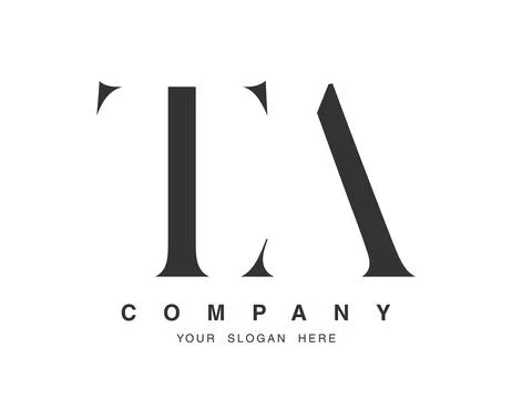 TA logo design. Initial letter t and a serif font style. Creative classic c.. Stock Illustration