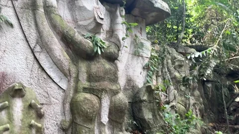 Ta Prasith Stone Carving at Koh Rong Samloem in Sihanoukville Cambodia Stock Footage 337090498