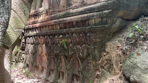 Ta Prasith Stone Carving at Koh Rong Samloem in Sihanoukville Cambodia Stock Footage 337090648