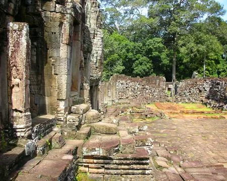 Ta prohm temple, angkor wat, cambodia Stock Photos